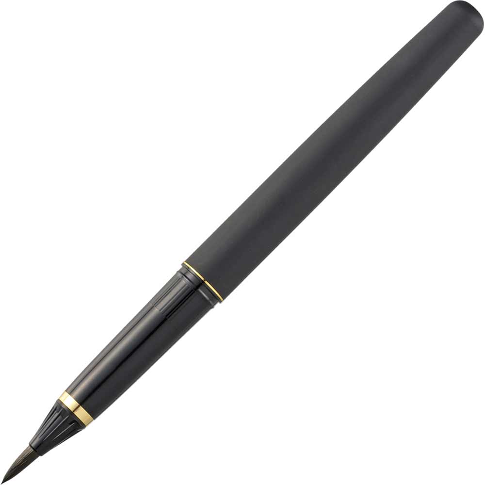 Kuretake Fountain Brush Pen "Sen" Leather-style Black (DV145-1)