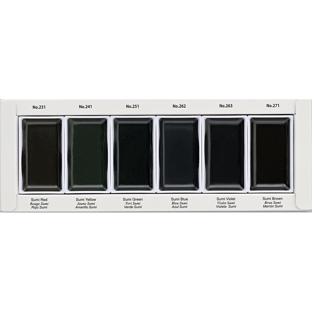 Gansai Tambi Sumi Colors 6-Color Set (MC20SU/6VOS)