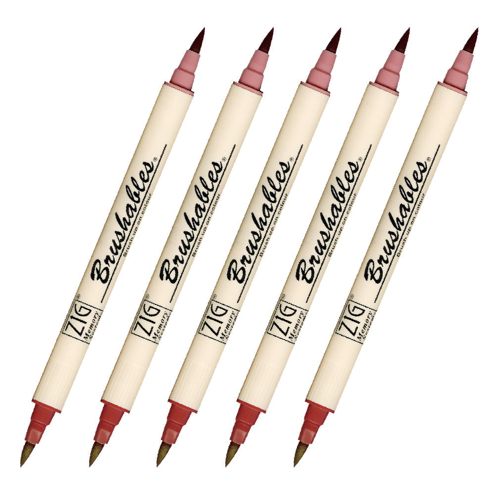 ZIG Memory System Brushables, Antique Burgundy, Set of 5