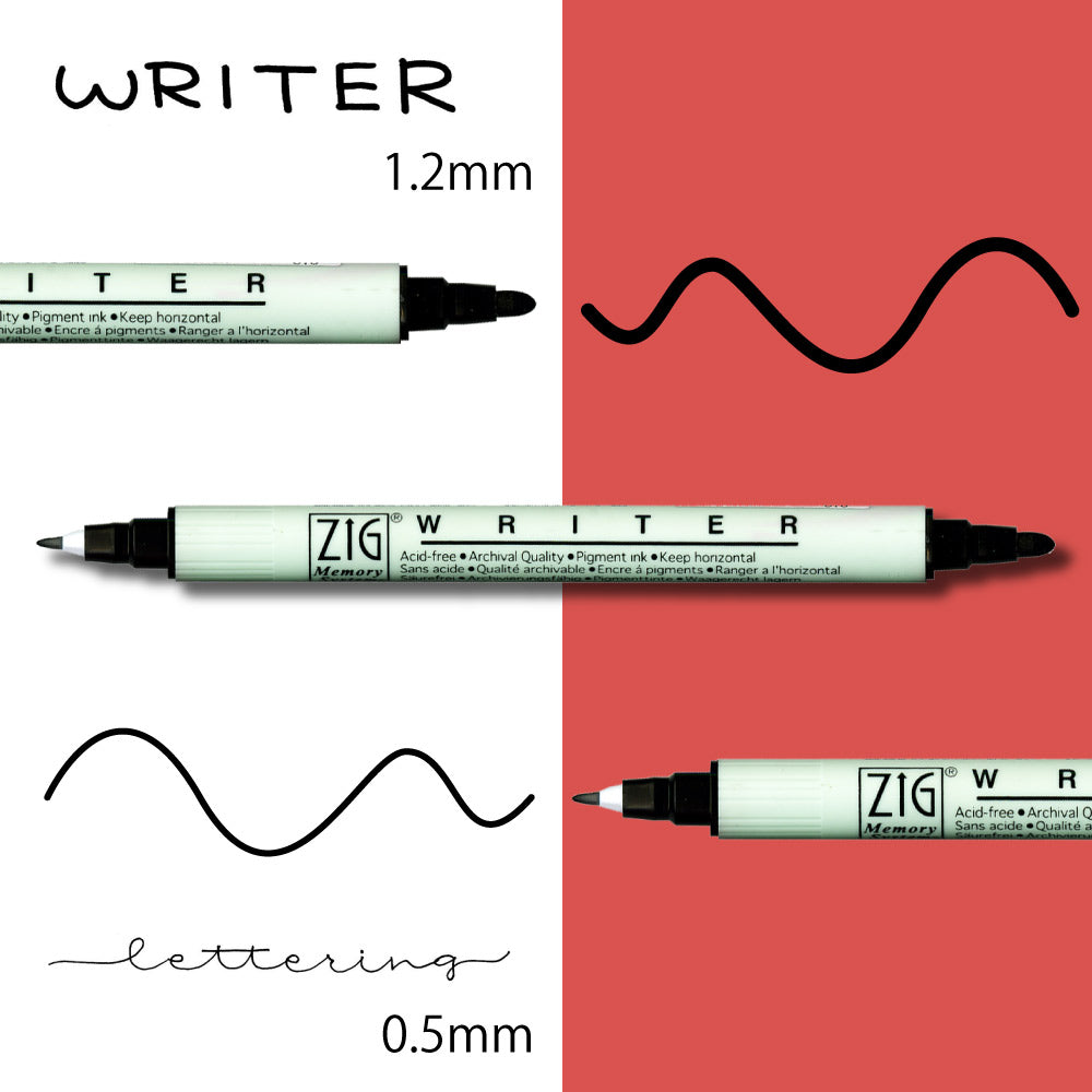 Black Twin Marker Set / 4-Pen Set (MSTC-4VBK)