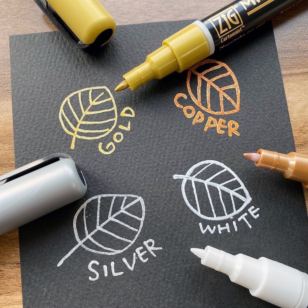 ZIG Cartoonist MANGAKA OPAQUE LINER 4V (Opaque Liner 4-color Set) CNMOL/4V