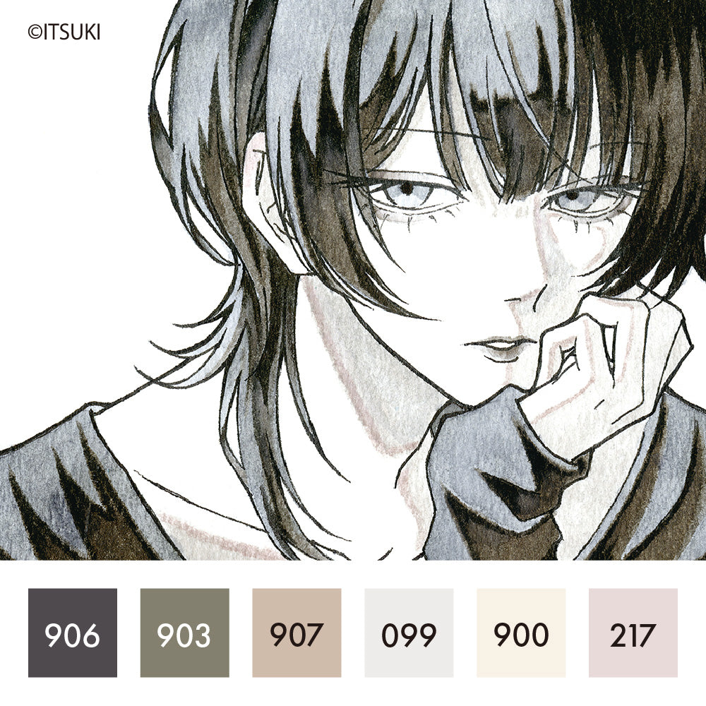 ZIG CLEAN COLOR Real Brush × ITSUKI 6-Color Set (RB-6000AT/6V/AC01)