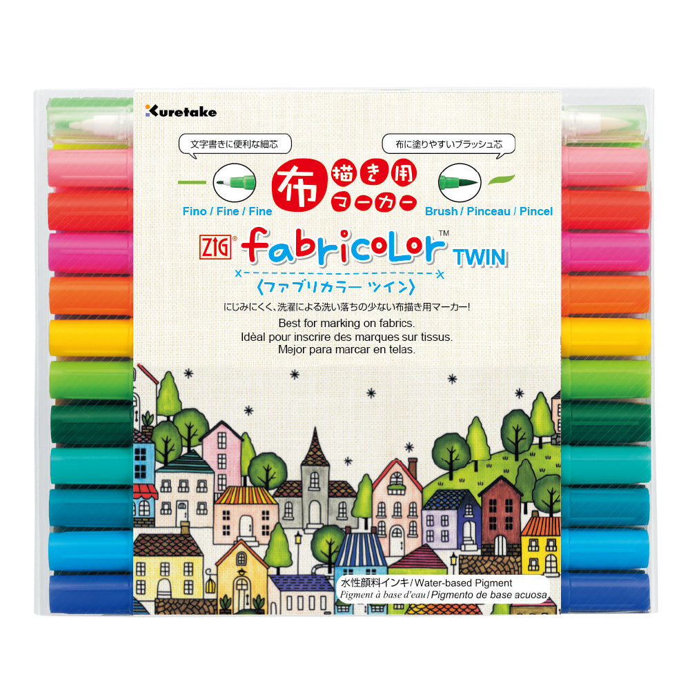 ZIG fabricolor Twin 24 Color Set (TC-4000A/24V)