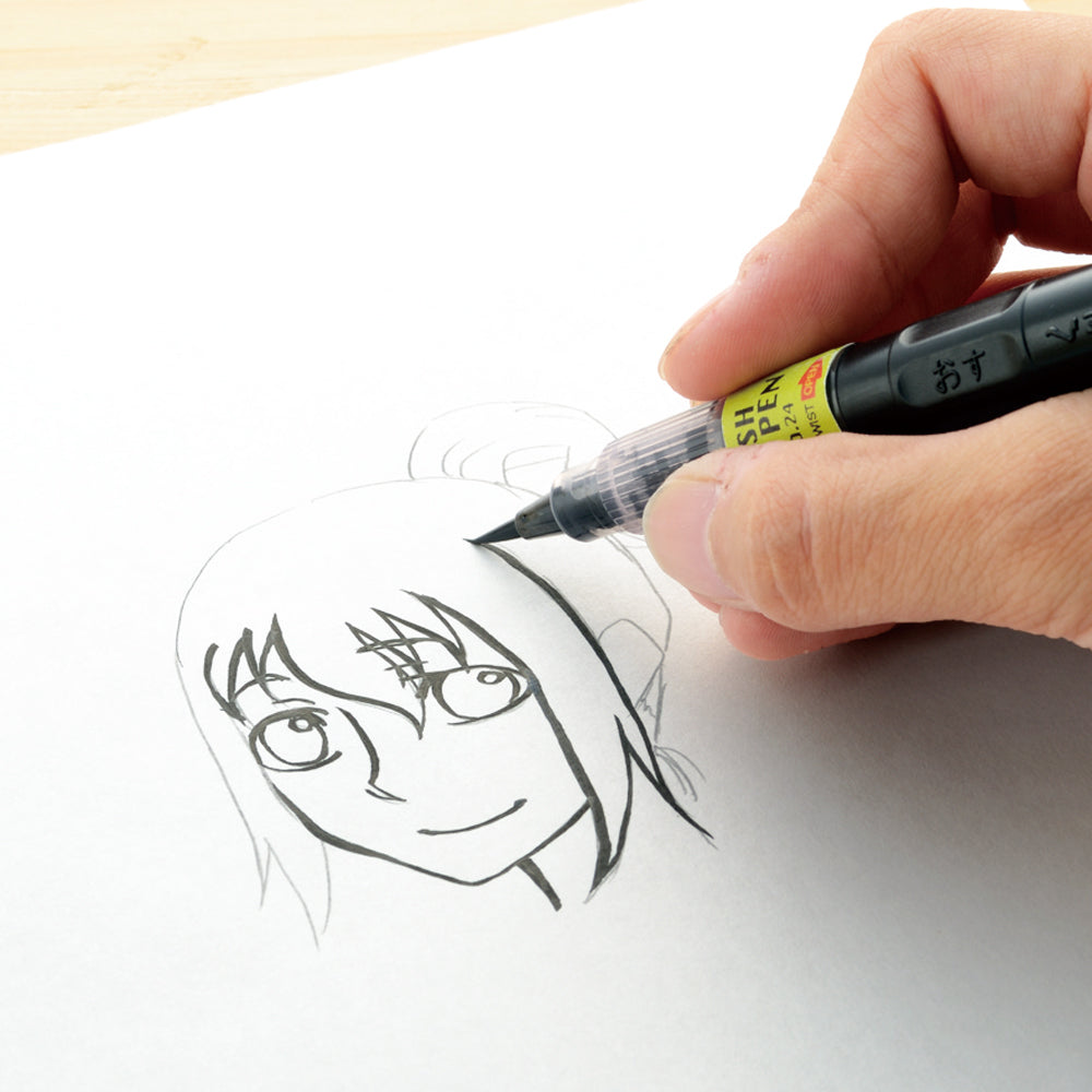 ZIG Cartoonist BRUSH PEN NO.24 Cello Pack (CNDL152-24S)