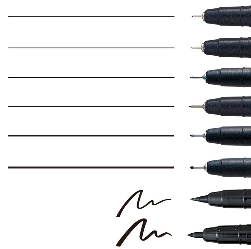 ZIG Cartoonist MANGAKA Black 8-Pen Set (CNM/8VBK)