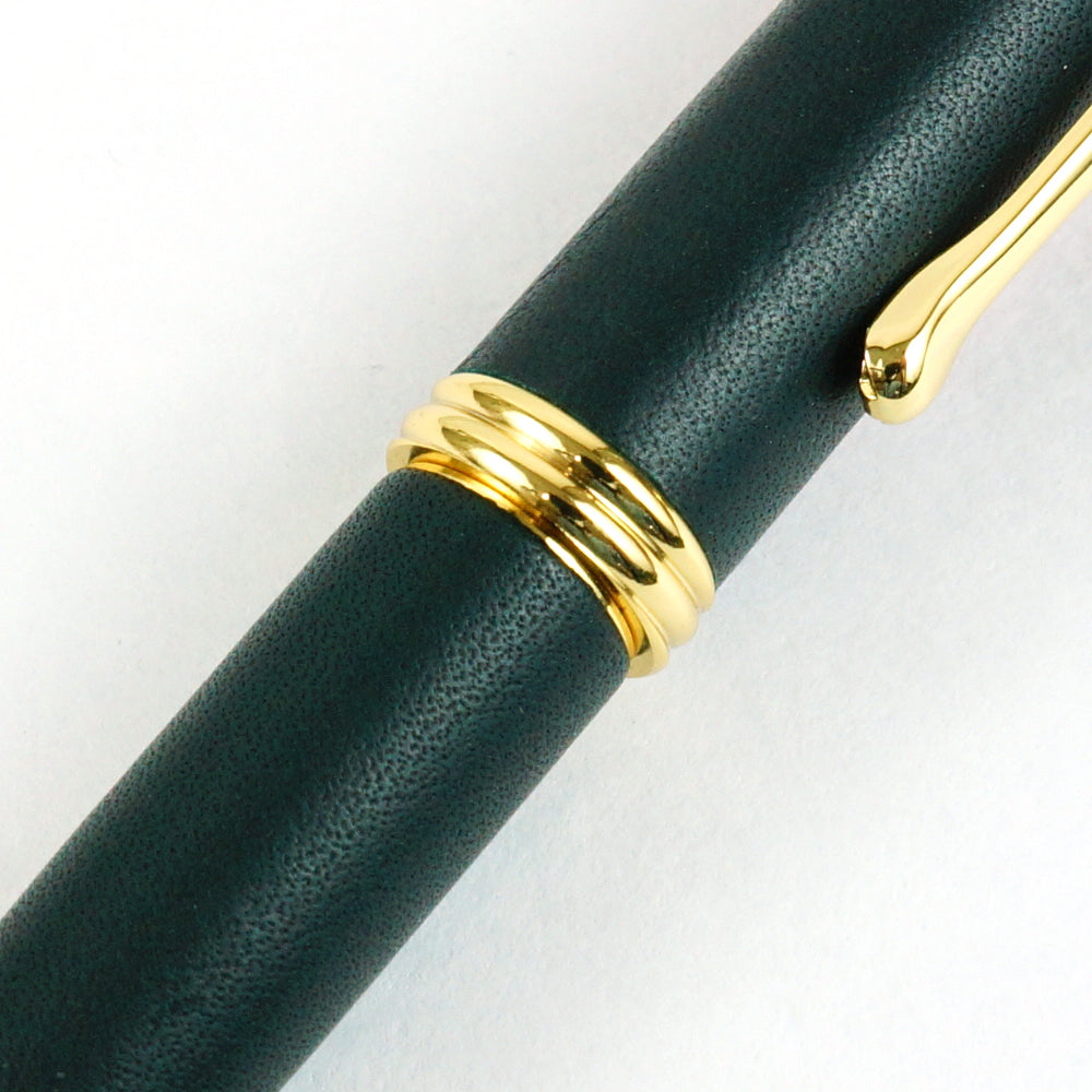 Kuretake Fountain Brush Pen Yume Gingna, Genuine Leather, Green (DAY140-15)