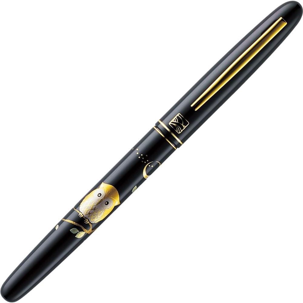 Kuretake Fountain Brush Pen Maki-e Monogatari Owl, Black (DU180-415)