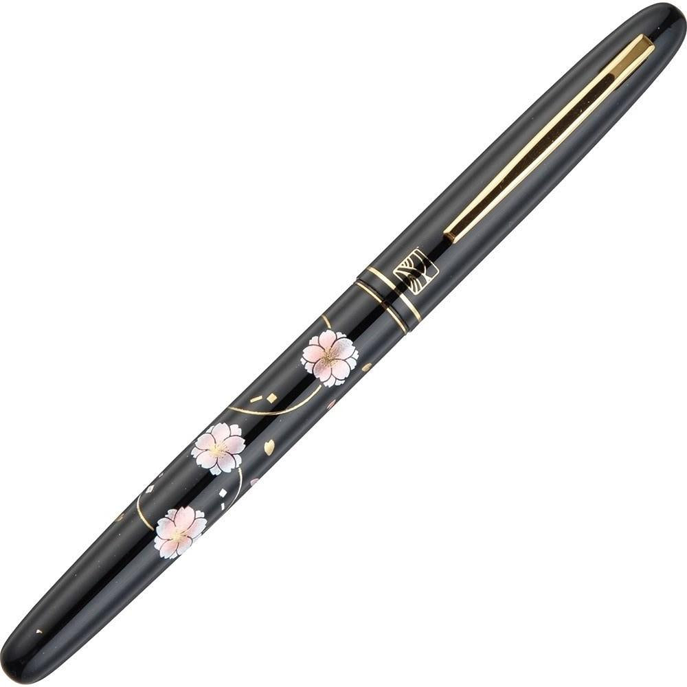 Kuretake Fountain Brush Pen, Maki-e Monogatari, Peony & Cherry Blossom, Black (DU184-315)