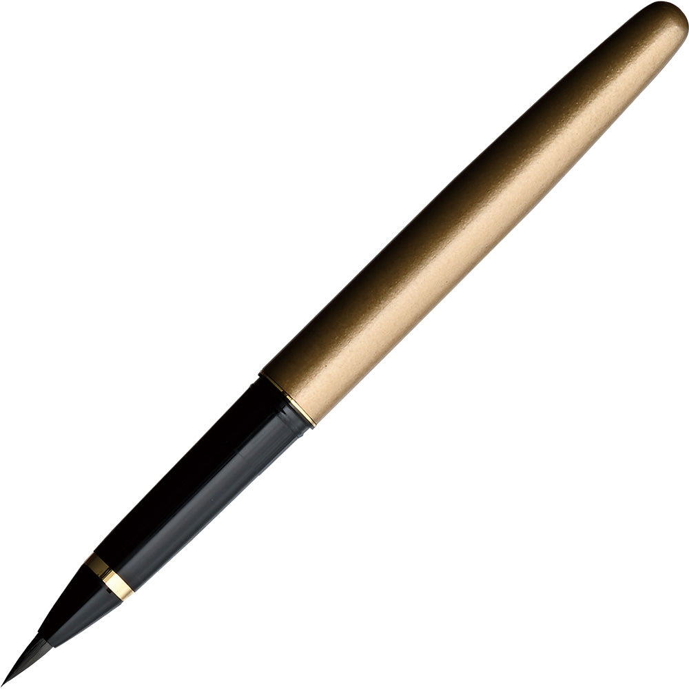 呉竹 筆ペン 万年筆 くれ竹万年毛筆 硬筆替ペン先付 金軸 DU190-50 - ペン