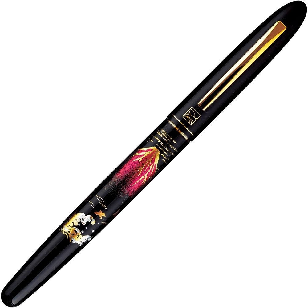 Kuretake Letter Pen Maki-e Monogatari Red Fuji, Black (ER186-115)