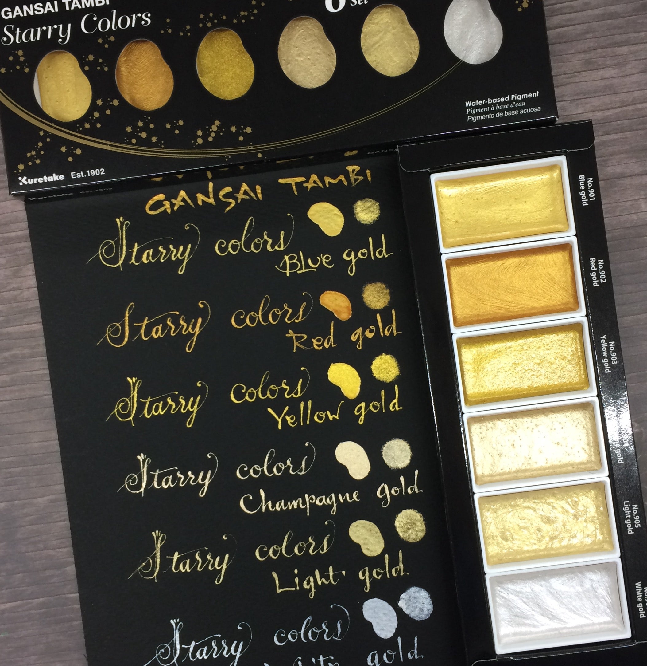 Gansai Tambi Starry Colors (6-color set/individual pans)