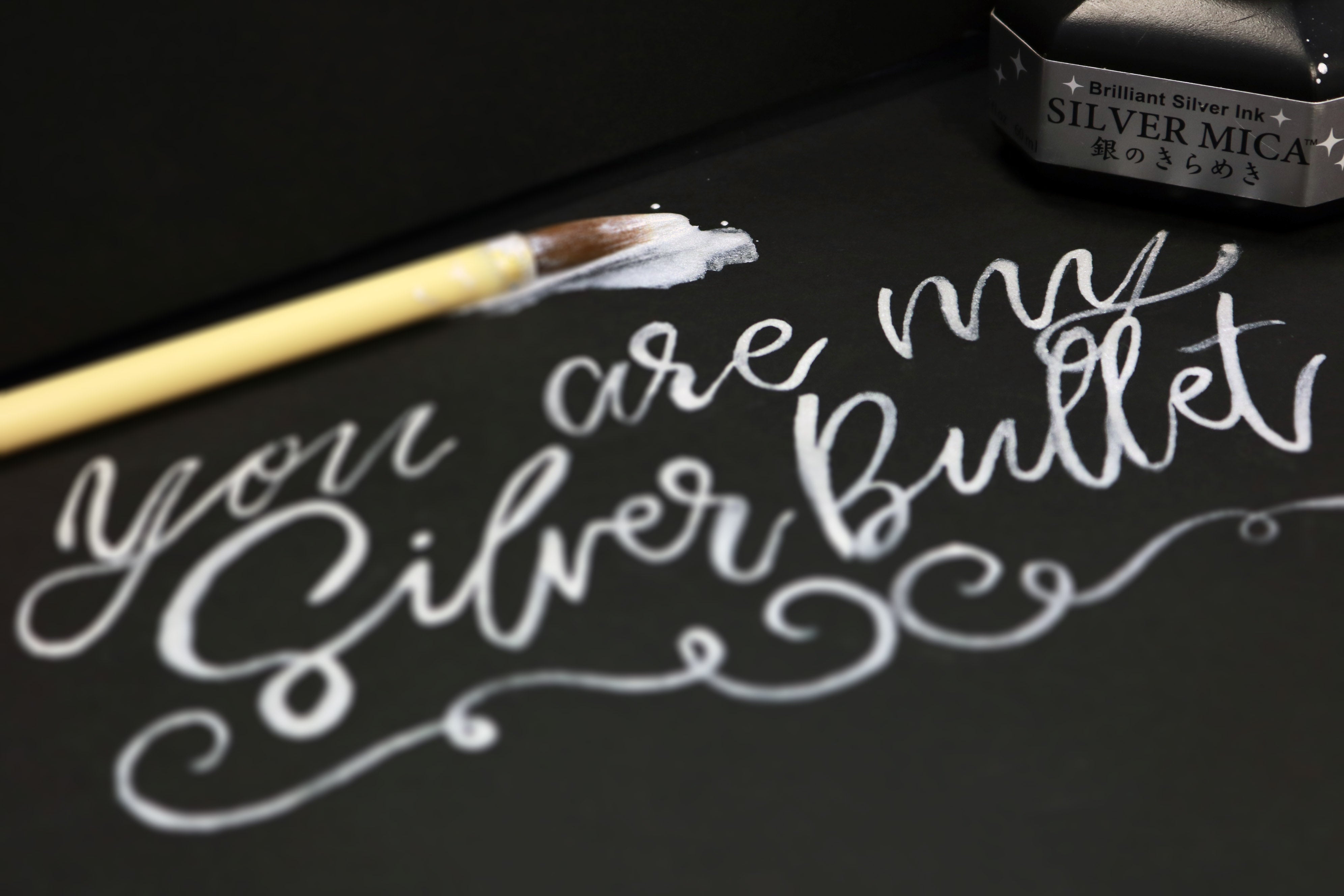 Pearl Calligraphy Ink, Silver Shimmer, 60ml (BA302-6)