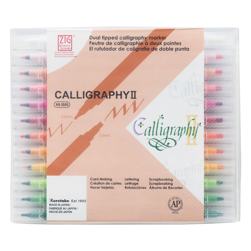ZIG Memory System Calligraphy II 24 Color Set (MS-3500/24V)