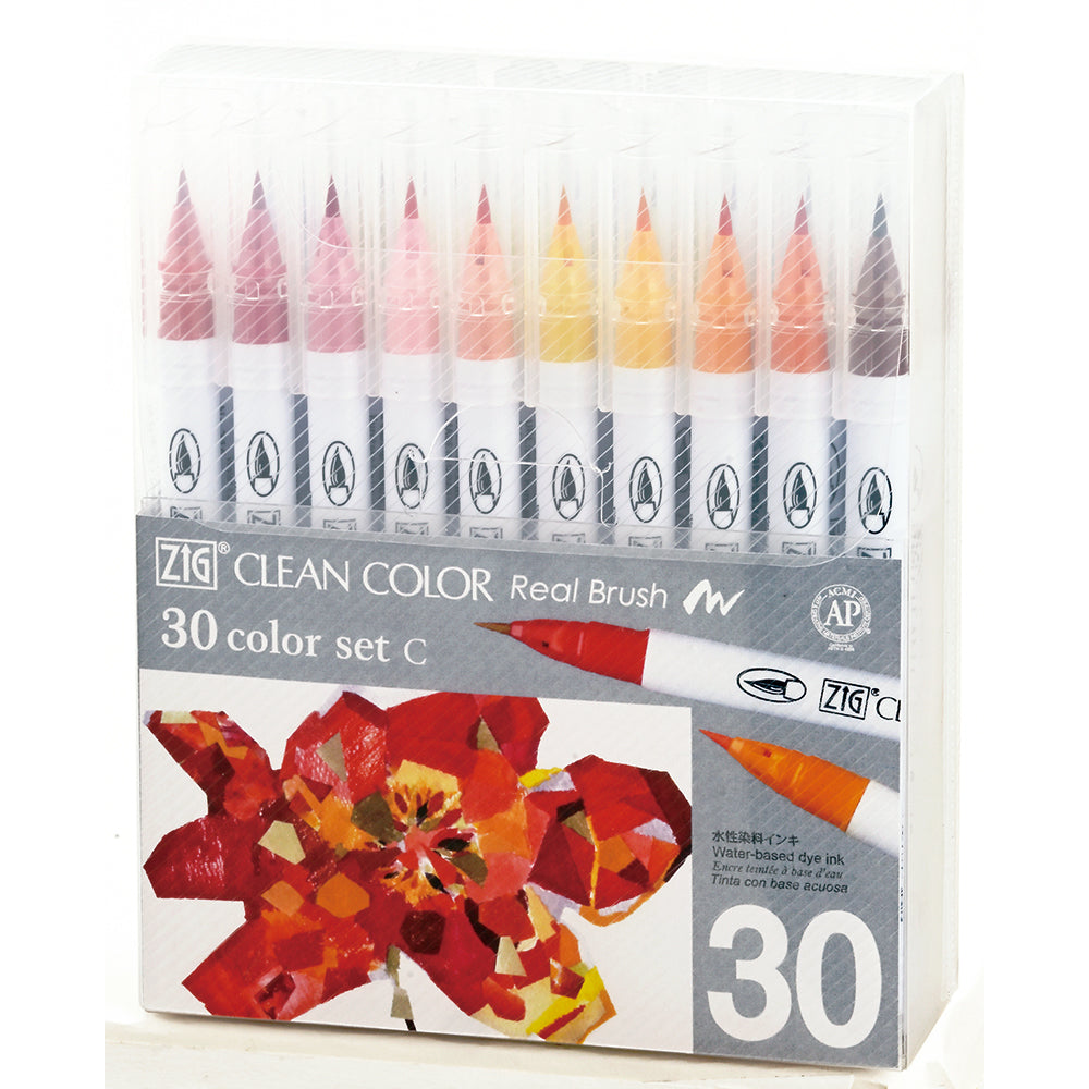 ZIG CLEAN COLOR Real Brush 30 Color Set C (RB-6000AT/30VC)