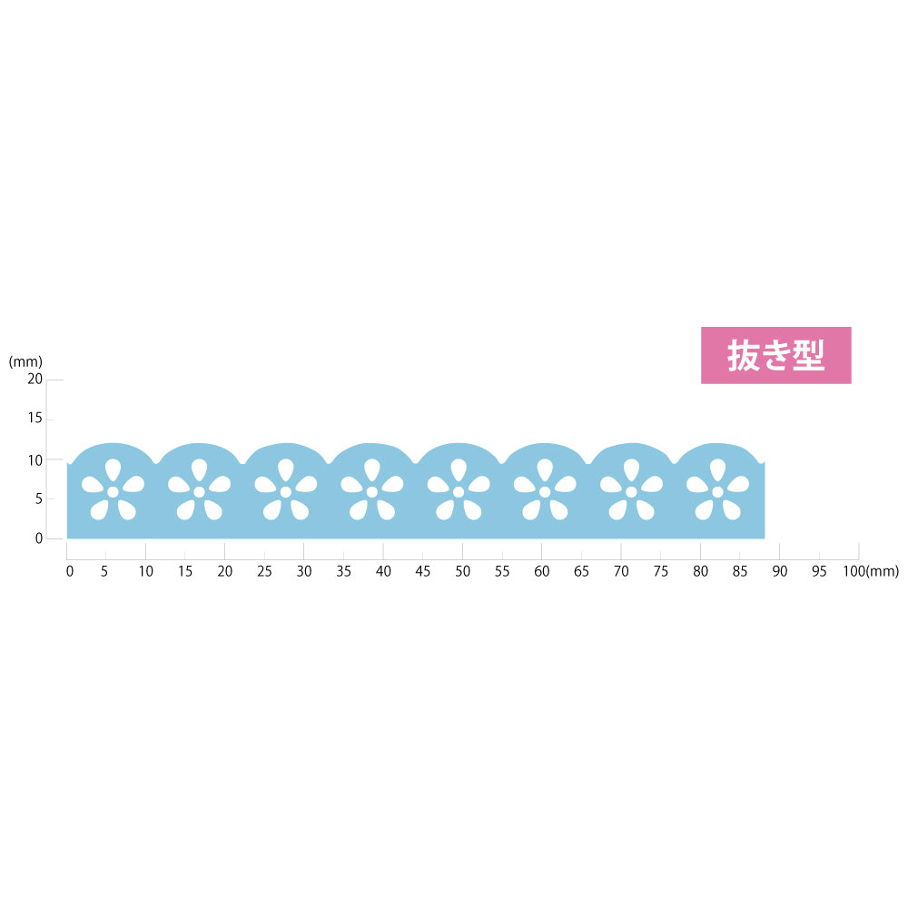 KurePunch BORDER DECORATION Edge Flower (SBKPB130-1)