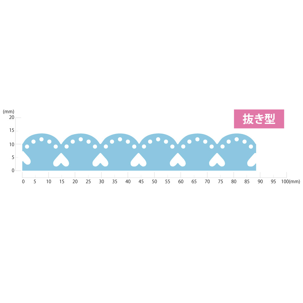 KurePunch BORDER DECORATION CIRCLE&HEART (SBKPB130-9)