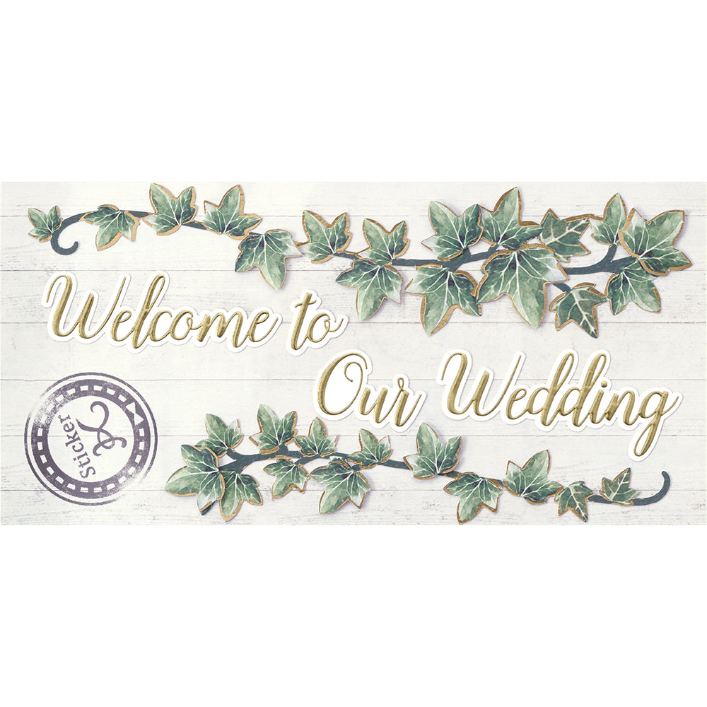 HANDMADE STICKER K TITLE WEDDING IVY (SBST501-2)