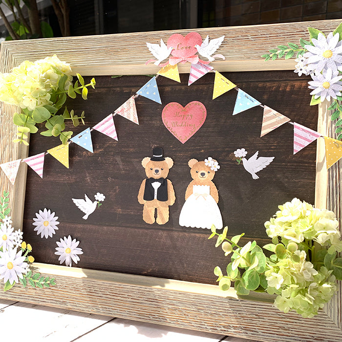 HANDMADE STICKER K WHITE FLOWERS (SBST501-5)