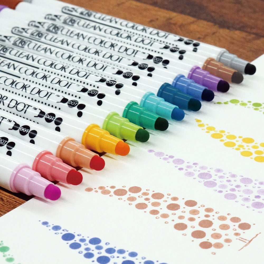 ZIG CLEAN COLOR DOT 12-Color Set (TC-6100/12V)