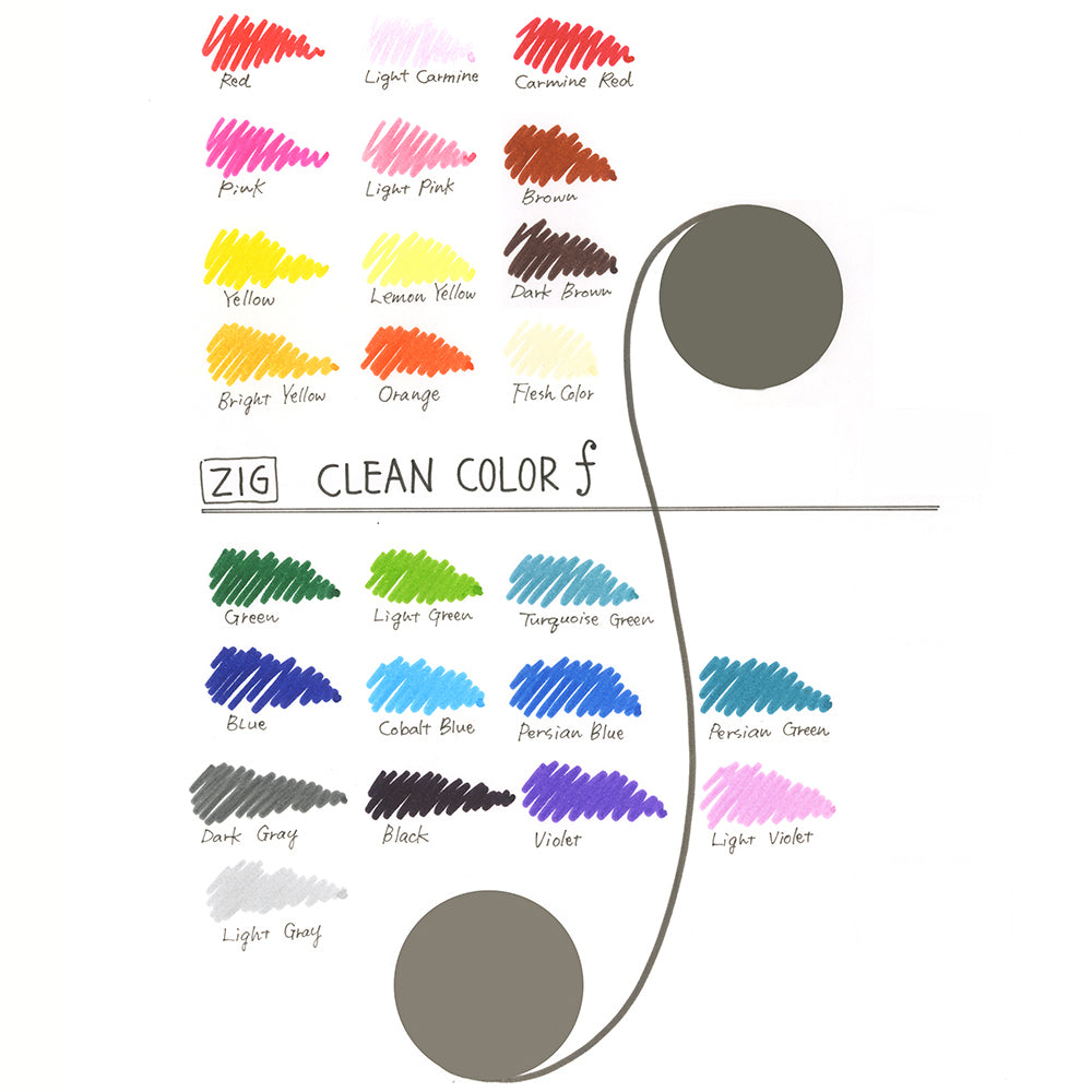 ZIG Clean Color f 24-Color Set (TCS-6000T/24V)