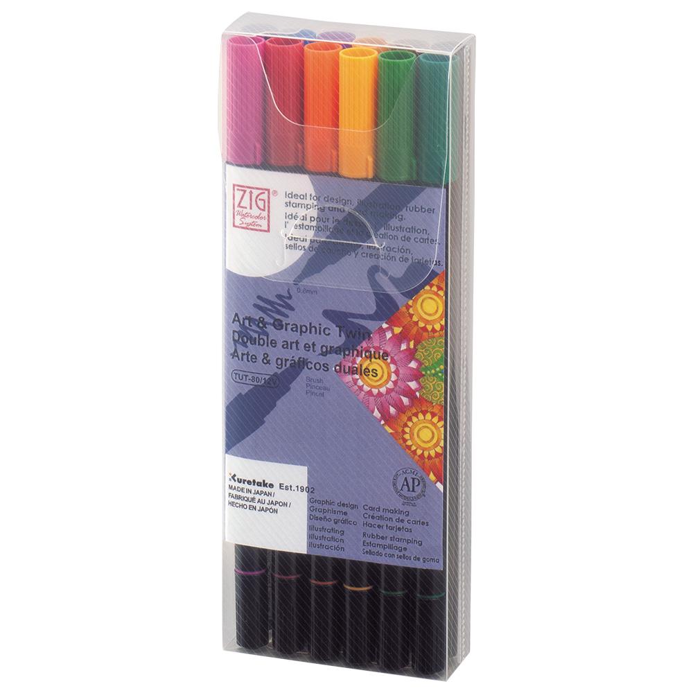 ZIG Art & Graphic Twin DEEP 12 Color Set (TUT-80/12VDE)