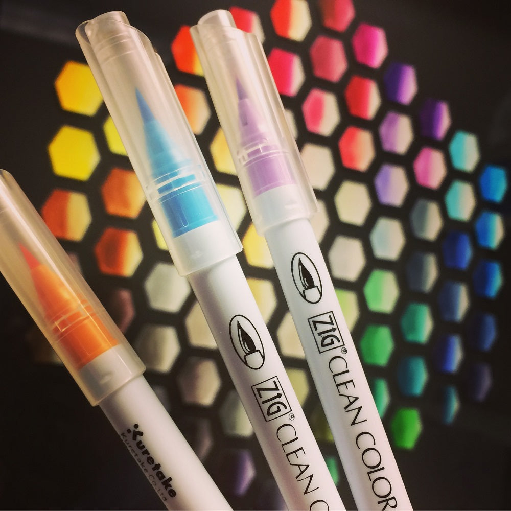 ZIG CLEAN COLOR Real Brush 12-Color Set (RB-6000AT/12VA)