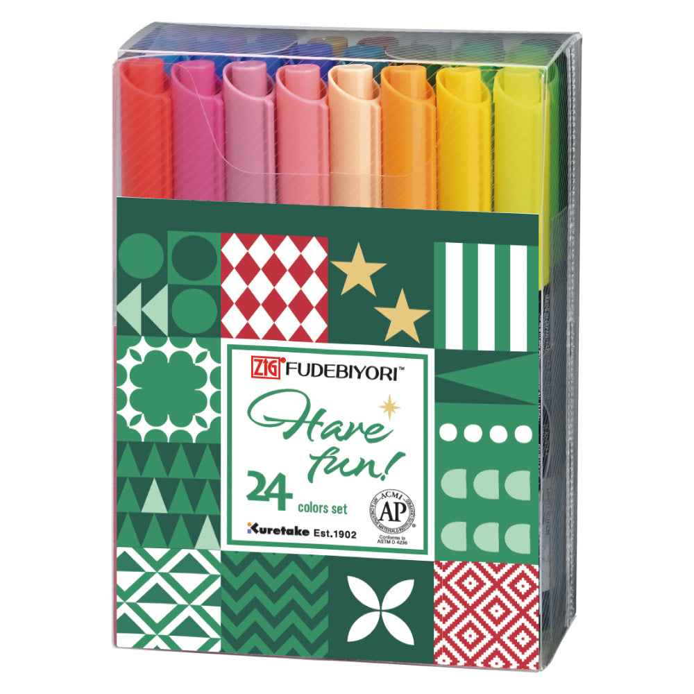 ZIG FUDEBIYORI 24 COLOR SET HOLIDAY SPECIAL (CBK-55N/24VHD)