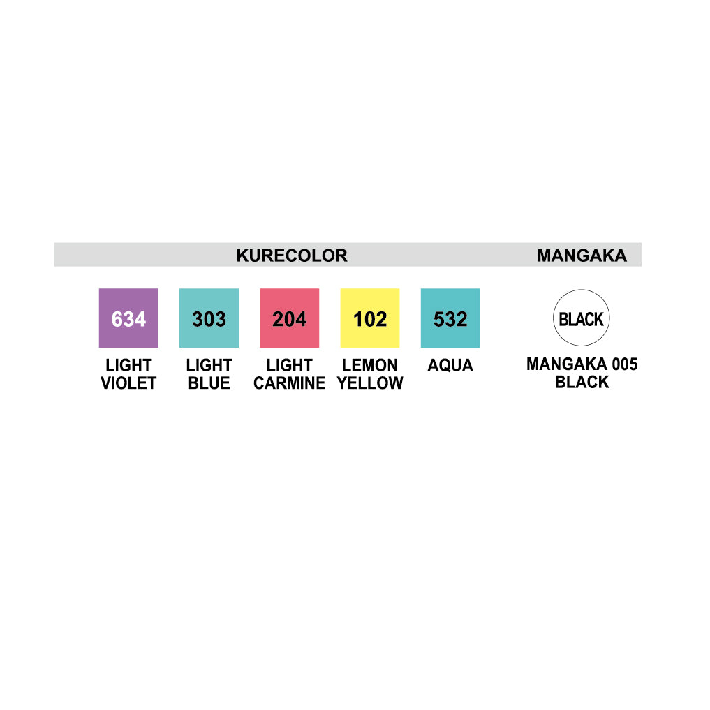 ZIG Kurecolor Fine & Brush Pastel Set (CNKC-2200N/6VPA)