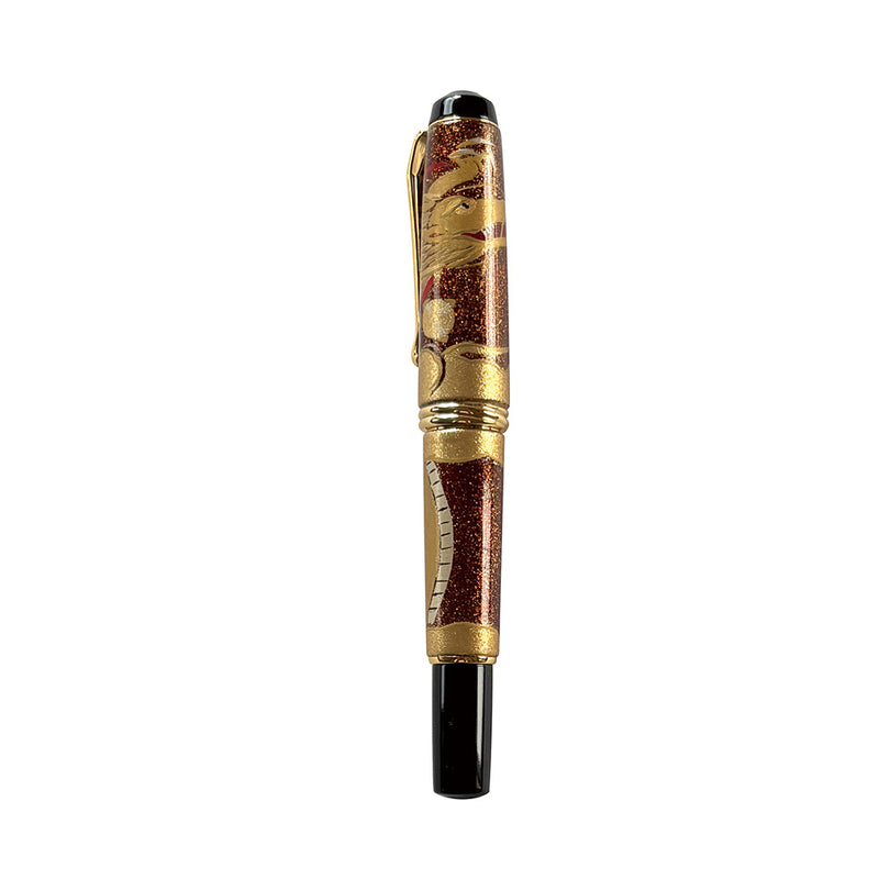 【新商品】くれ竹万年毛筆 夢銀河 輪島塗 昇龍 (DAY140-65)