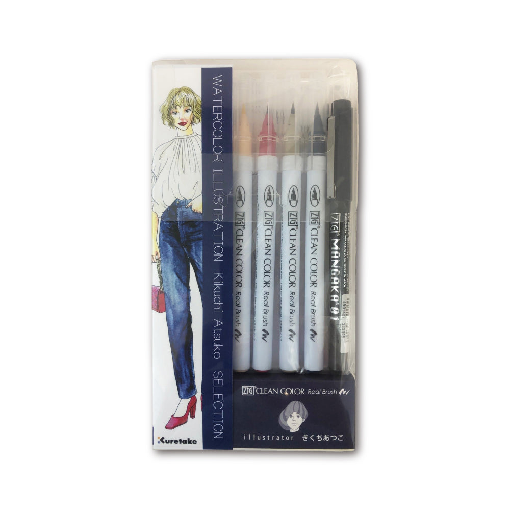 Watercolor Illustrations Atsuko Kikuchi Selection - Denim (ECD160-029)
