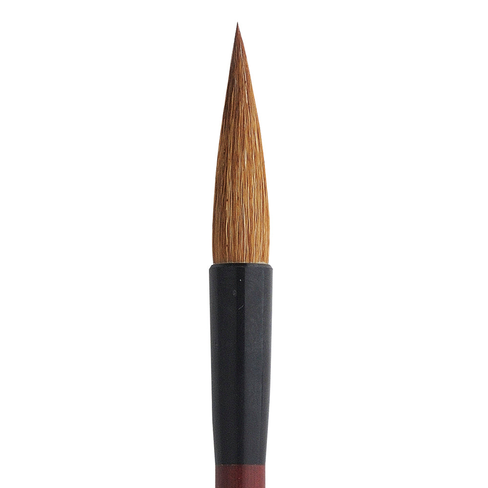 Thick Brush Kuretake Japanese Brush Large Tea No. 2 Hard, No. 4 Brown Hair (JC732-4S)