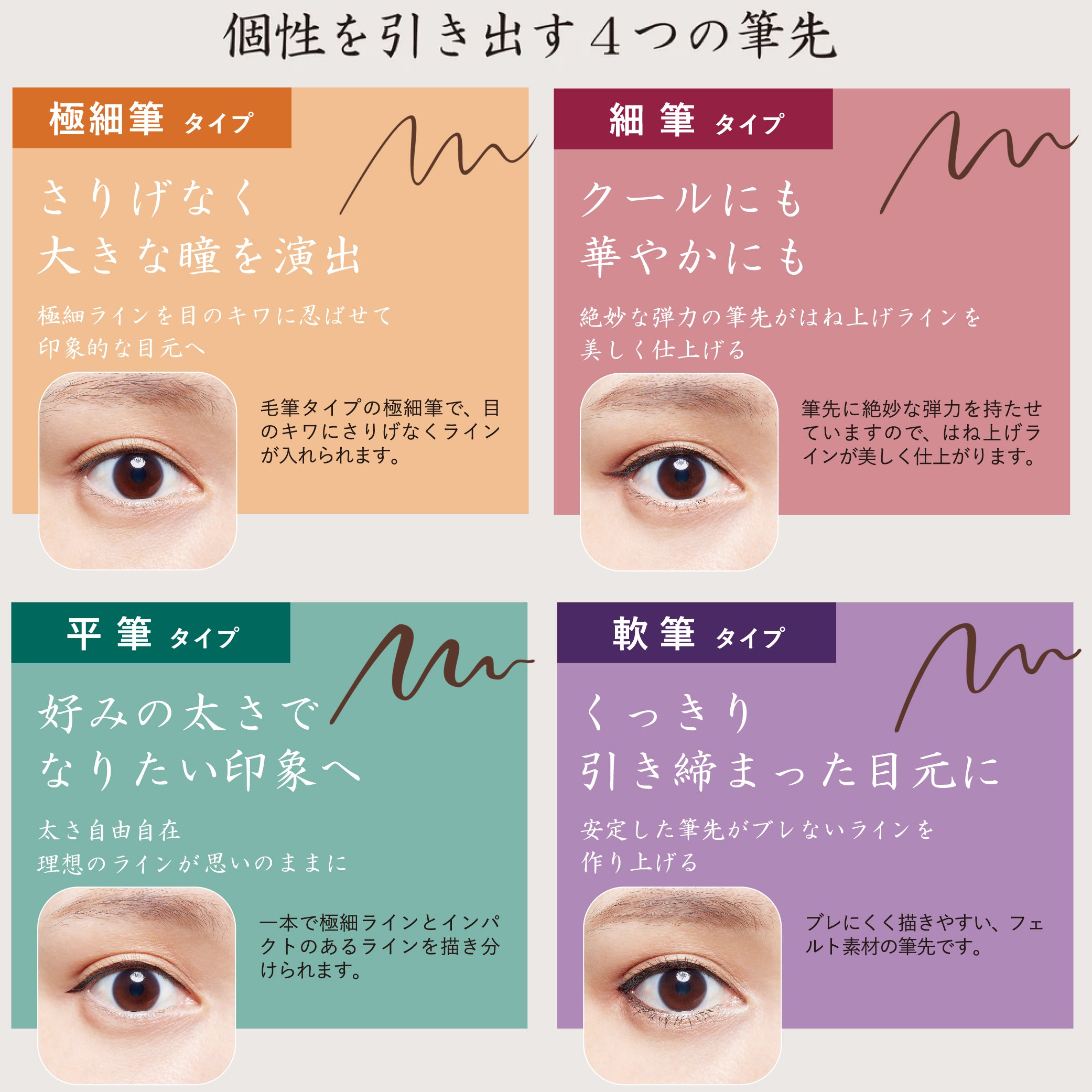 Kuretake Cosmetic Brush Pen for Eyes, Eyeliner, Flat Brush