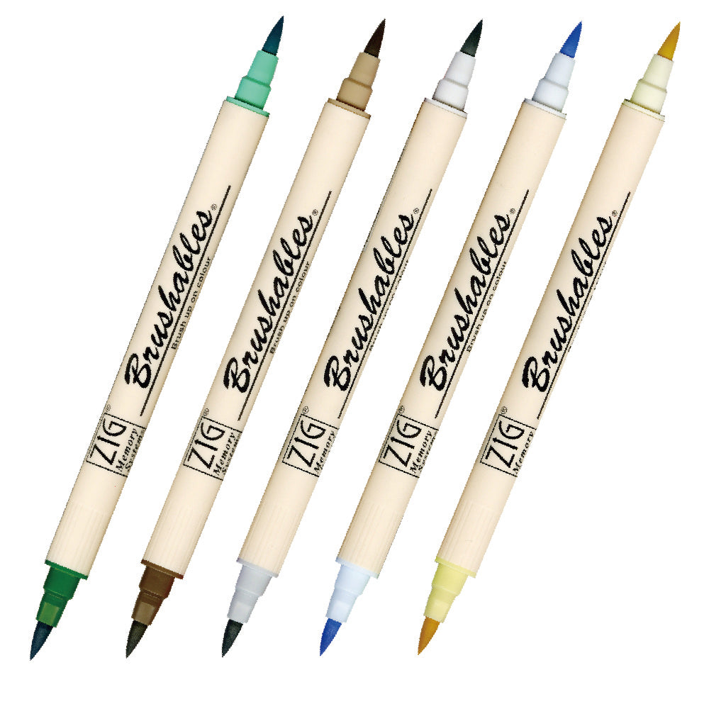 ZIG Memory System Brushables 5-Color Set Natural & Nuance