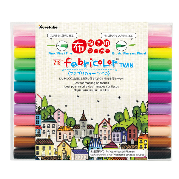 ZIG fabricolorツイン 12色セットB TC-4000A/12VB