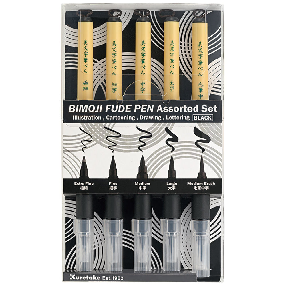 BIMOJI FUDE PEN Assorted set/ 5本セット (XT/5V2)