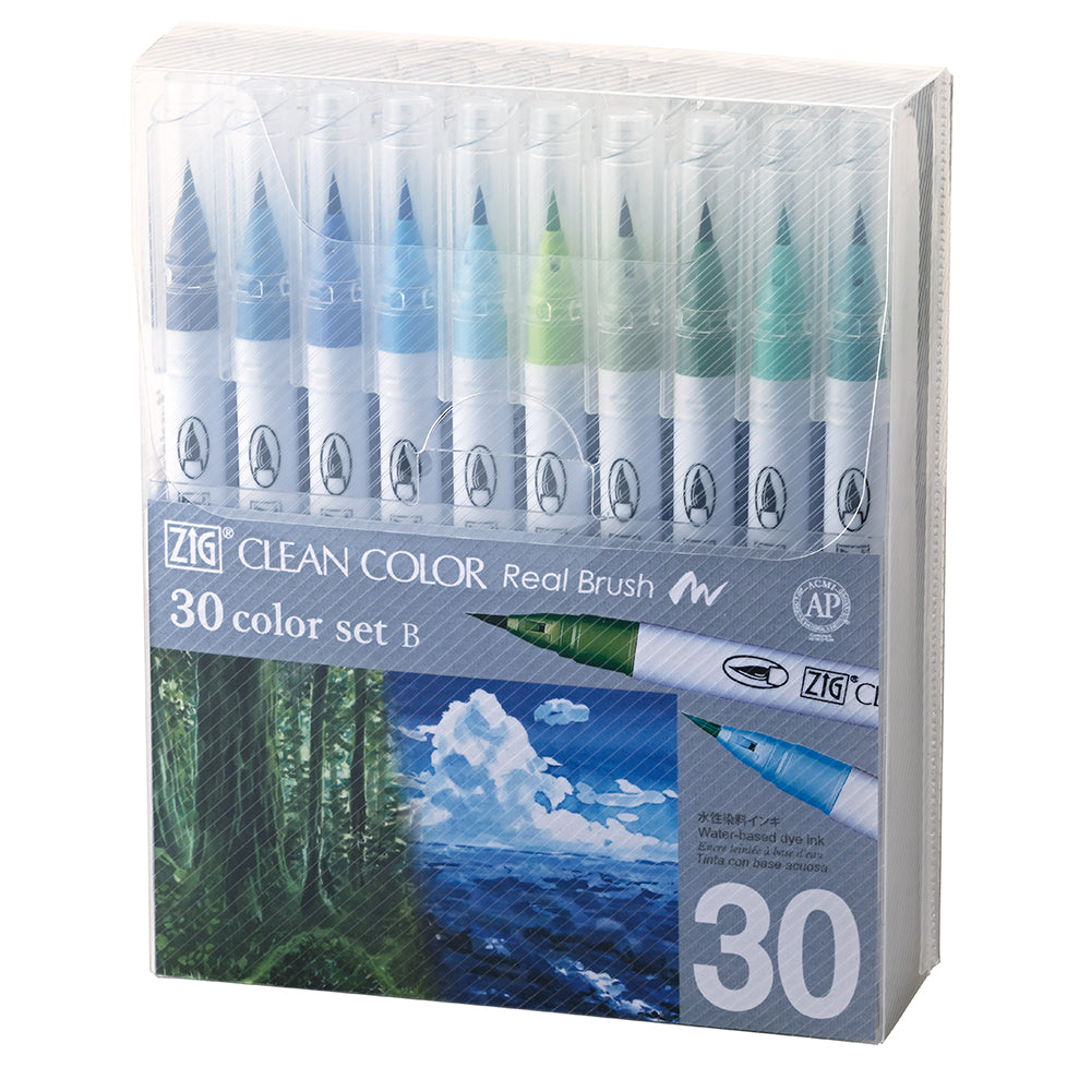 ZIG CLEAN COLOR Real Brush 30 Color Set B (RB-6000AT/30VB)