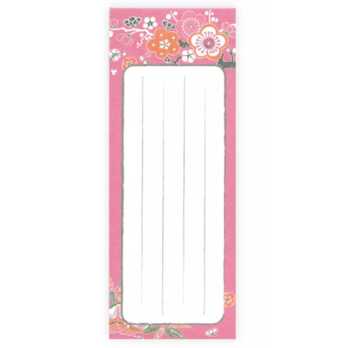 Hyakunin Hyakuyou One-Stroke Letter Paper - Bingata Peach (UIC-0015)