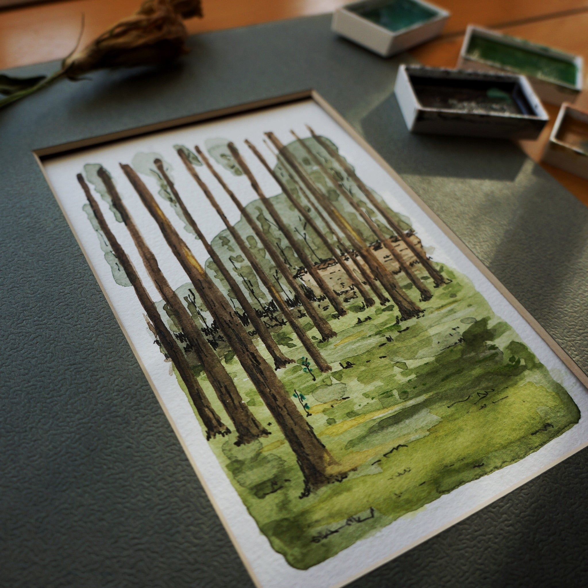 [ABANDONNÉ] Kuretake Gansai Tambi, set de peinture pour cartes, boîte en bois de paulownia MC22-7