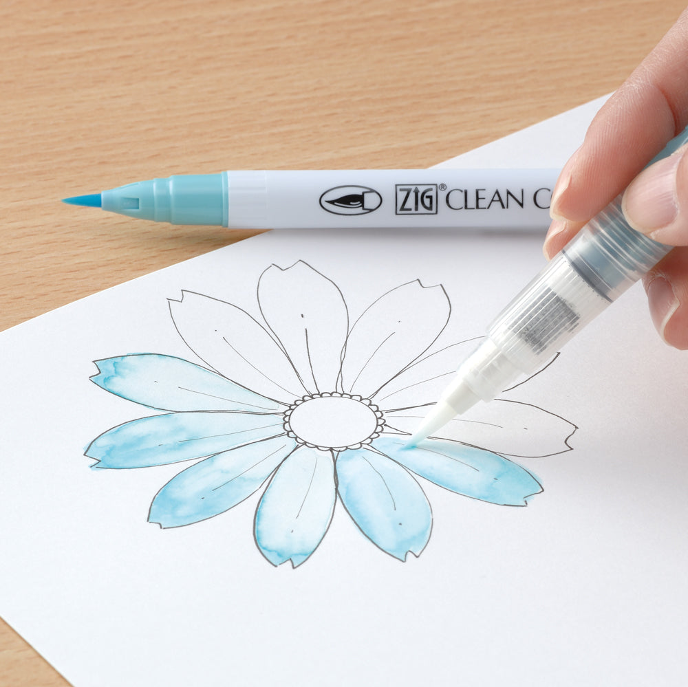 Kuretake Water Brush Pen Flat Brush, Cello Pack (KG205-70)