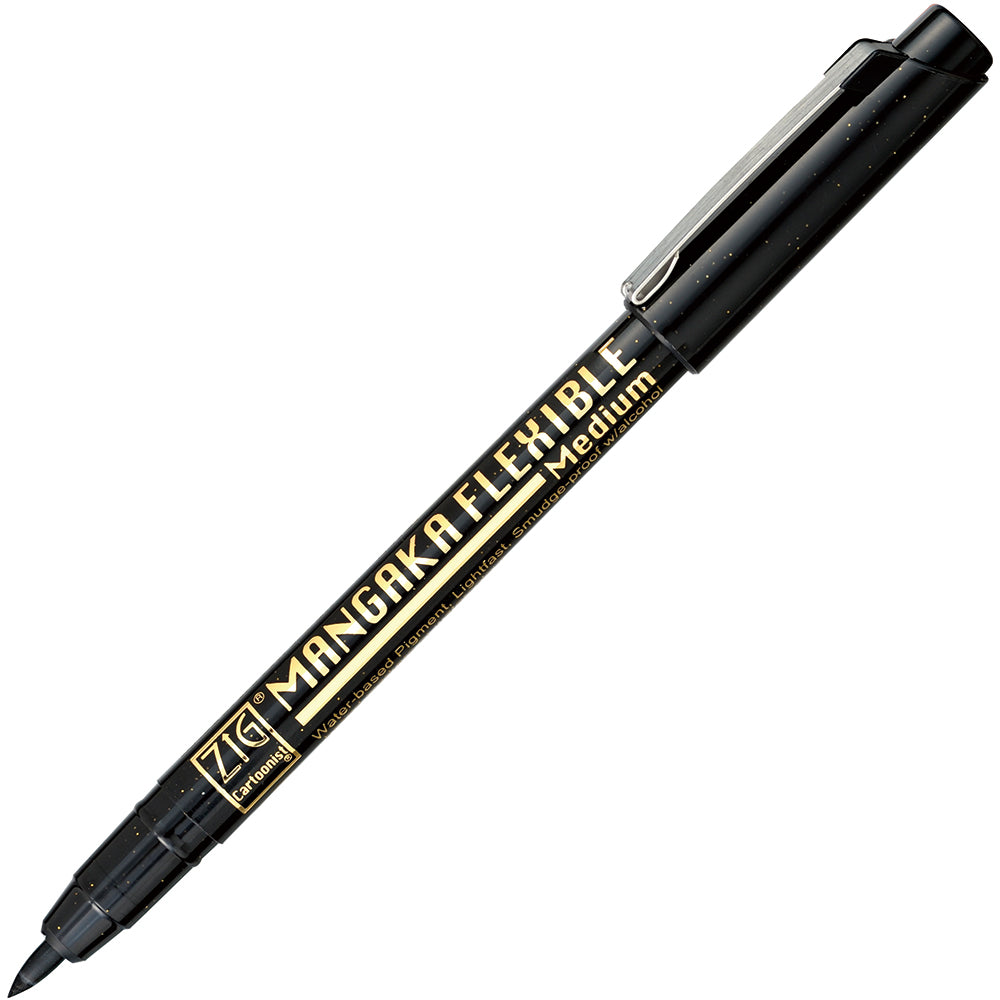 ZIG Cartoonist MANGAKA FLEXIBLE MEDIUM Black (CNMM-010)