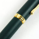 くれ竹万年毛筆 夢銀河 本革 緑 (DAY140-15)