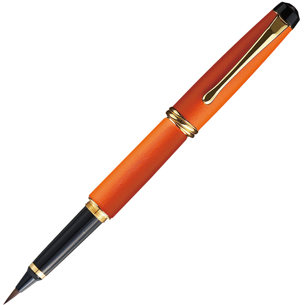 Kuretake Brush Pen, Yume Ginga, Genuine Leather, Orange (DAY140-16)