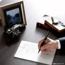 くれ竹万年毛筆 夢銀河 天然木 梨 赤 (DAY140-18)