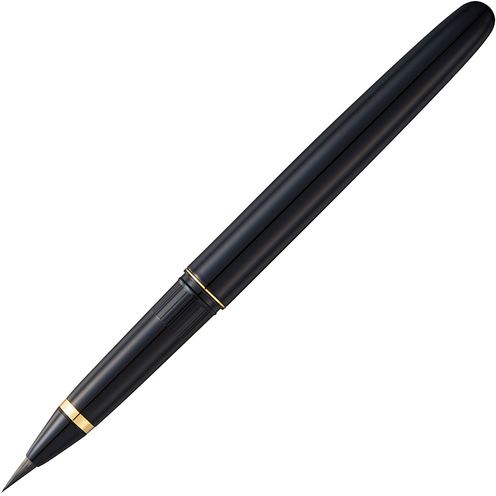 Kuretake Fountain Brush Pen, Urushi-style, Black Barrel (DU140-15C)