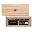 くれ竹万年毛筆 蒔絵物語 赤富士 黒 (DU184-215)