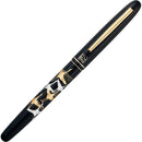 くれ竹万年毛筆 蒔絵物語 鶴寿 黒 (DU184-415)