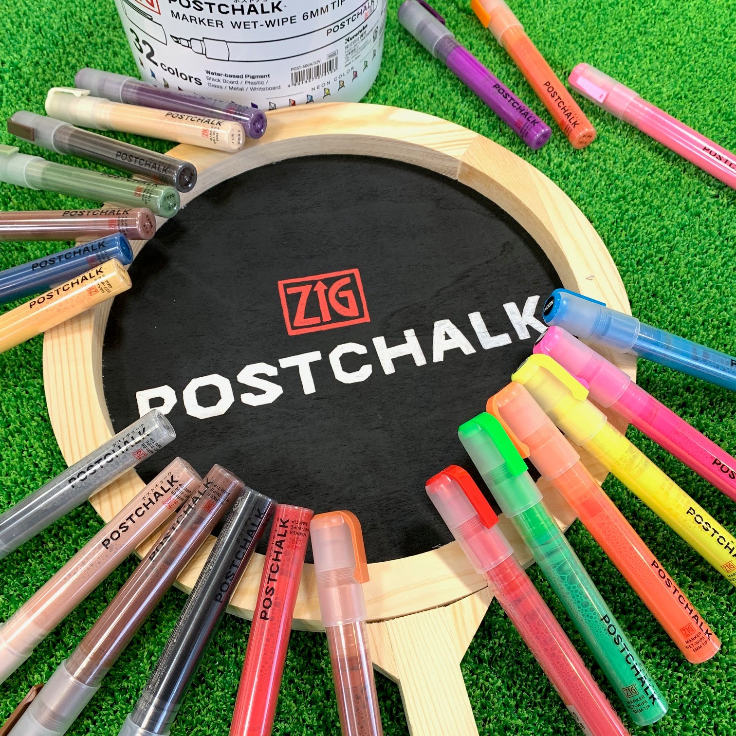 ZIG POSTCHALK MARKER WET-WIPE 15MMTIP 32色セット POST-700A/32V