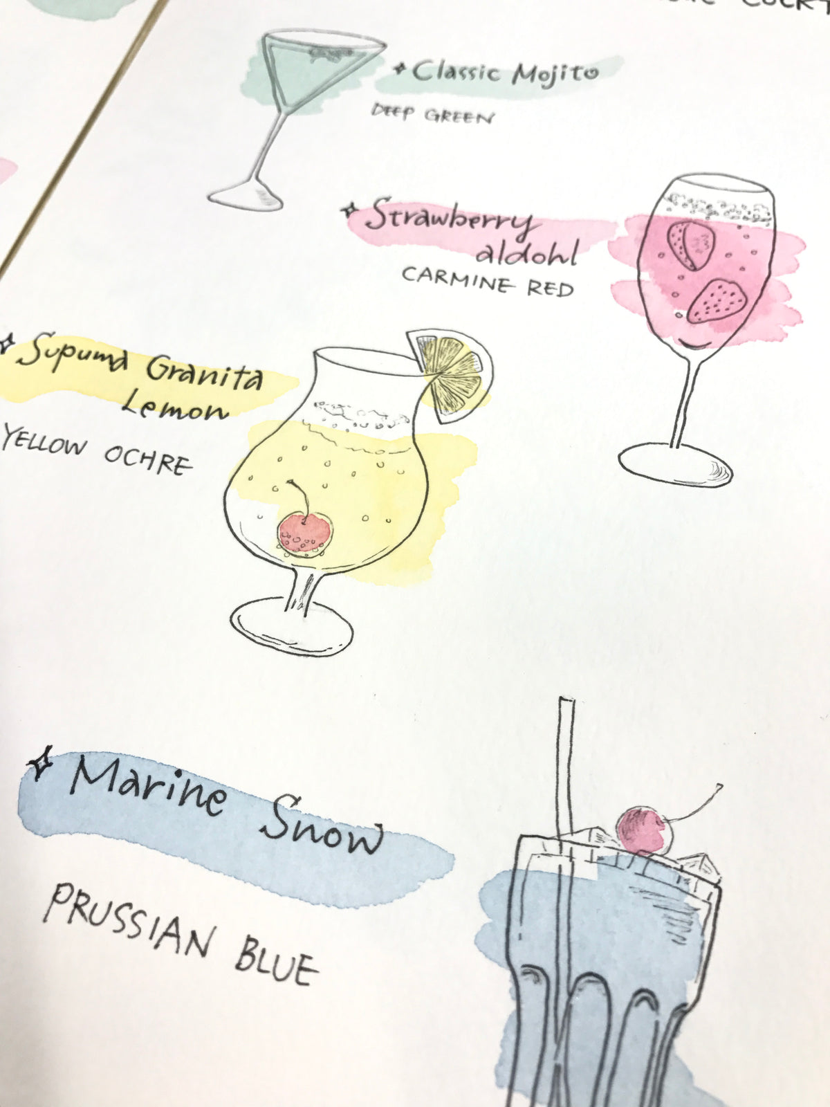 呉竹フィス透明水彩 プルシアンブルー/藍 (KG300-301)