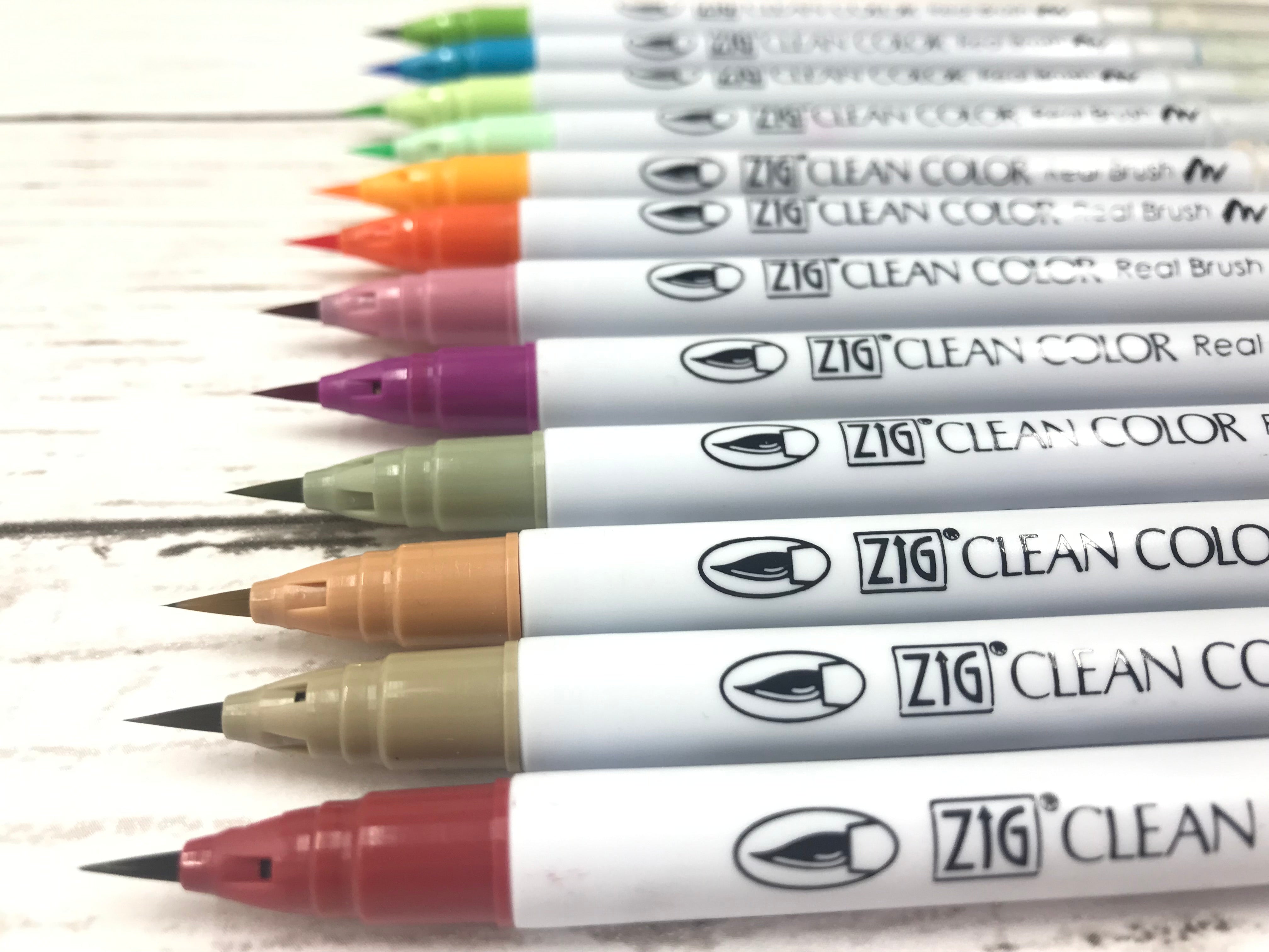 Kuretake ZIG CLEAN COLOR Real Brush 60-Color Set (RB-6000AT/60V)