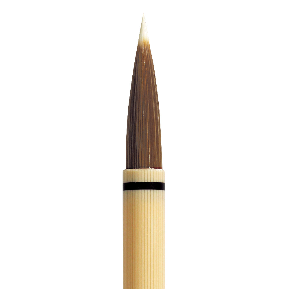 Kuretake Yuhitsu Homare Calligraphy Brush, No. 3, Brown Horse Hair, Pack (JE42-3S)